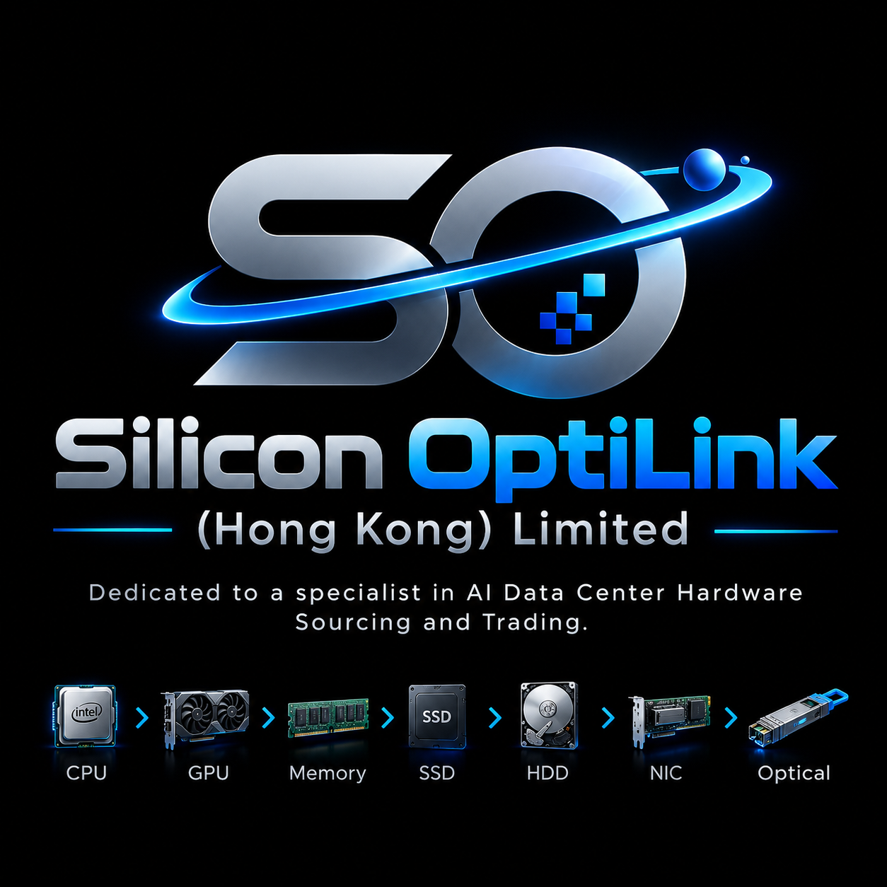 Silicon OptiLink — CPU, GPU, Memory, SSD, HDD, NIC, Optical